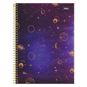 Caderno Colegial 10 Matérias 160Fls Cosmos Galáxia Foroni
