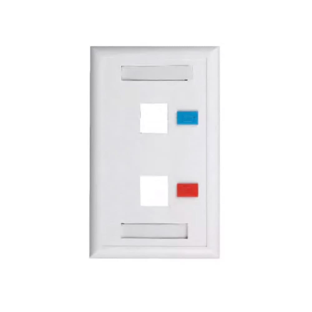 Espelho Parede 4x2 Branco P/ Keystone 2 Portas [22]