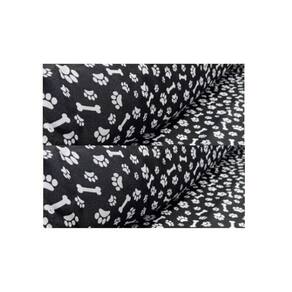 Tecido Velboa Pelúcia Estampado Pata Osso Baixo 1,5X1,5M
