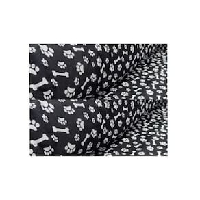 Tecido Velboa Pelúcia Estampado Pata Osso Baixo 1,5X1,5M