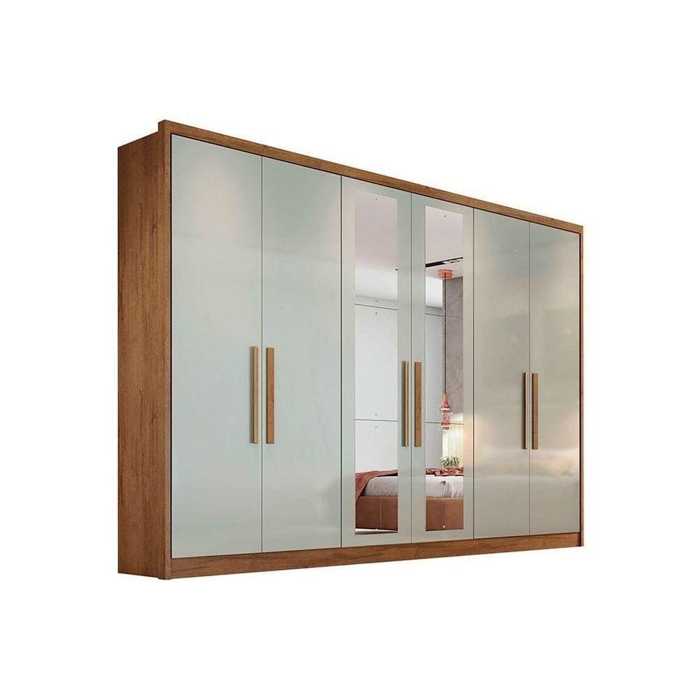 Guarda Roupa Casal 6 Portas E 8 Gavetas Robust Plus Freijo Cumaru C/ Fendi - Novo Horizonte