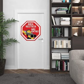 Adesivo De Porta Área Restrita