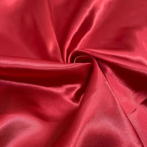Tecido Cetim Charmousse 100% Poliéster Vermelho 5,0X1,47Mt