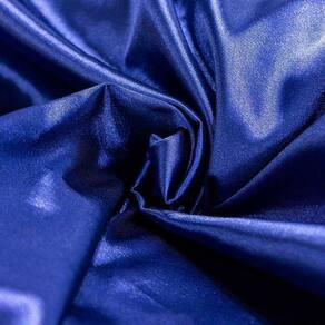 Tecido Cetim Charmousse Liso 100% Poliéster Azul Royal 5Mt