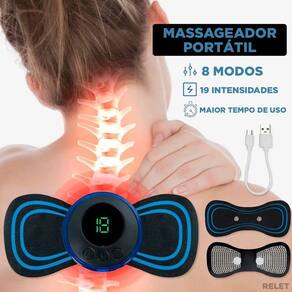 Massageador Elétrico Corporal Muscular Usb Recarregável