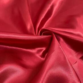 Tecido Cetim Charmousse 100% Poliéster Vermelho 5,0X1,47Mt
