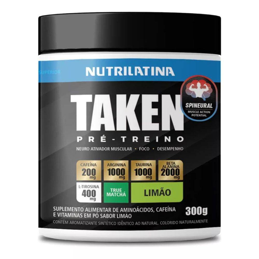 Pré Treino Taken 300G Sabor Limão - Nutrilatina