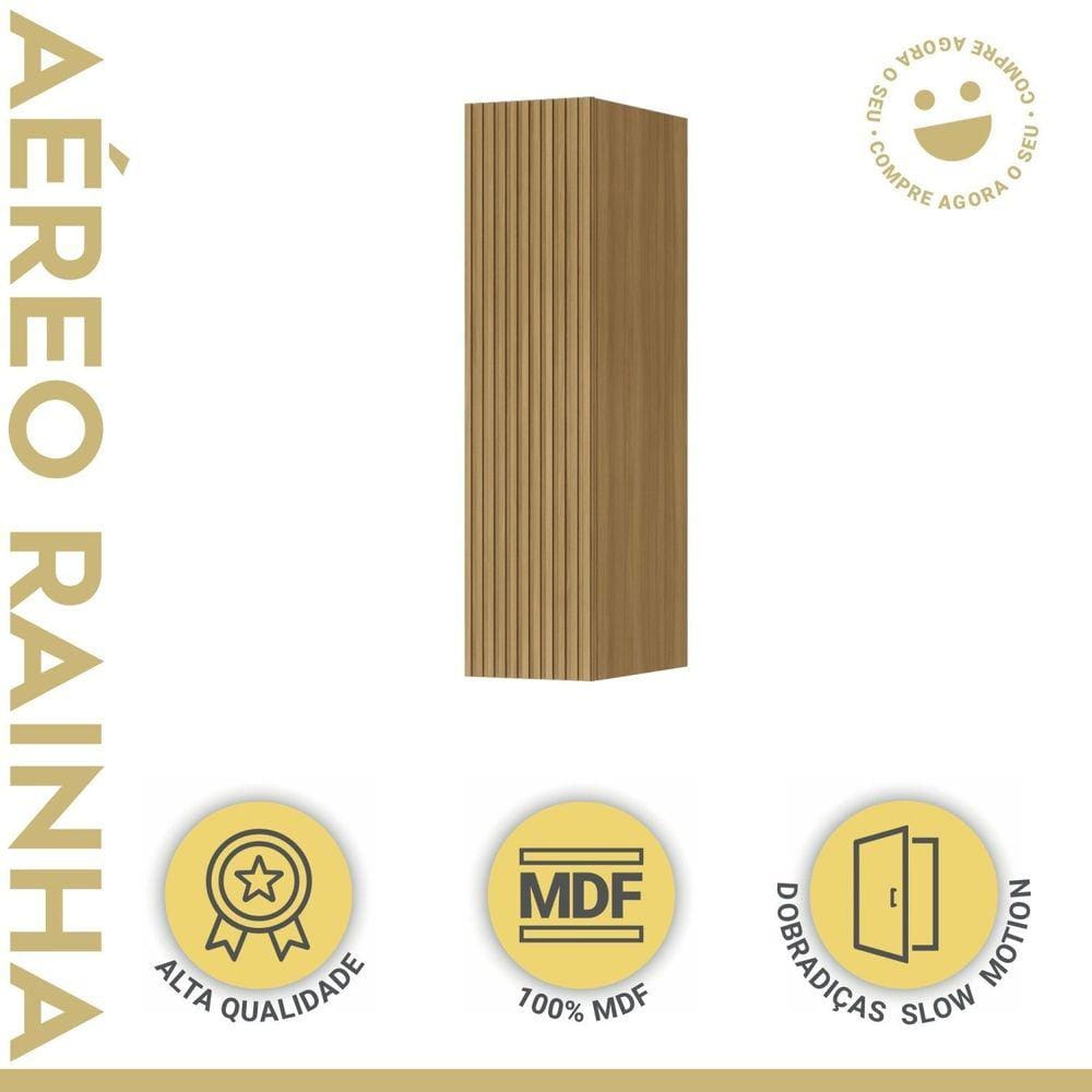 Armário Aéreo 1 Porta Nesher Rainha 20cm 100% Mdf Marrom