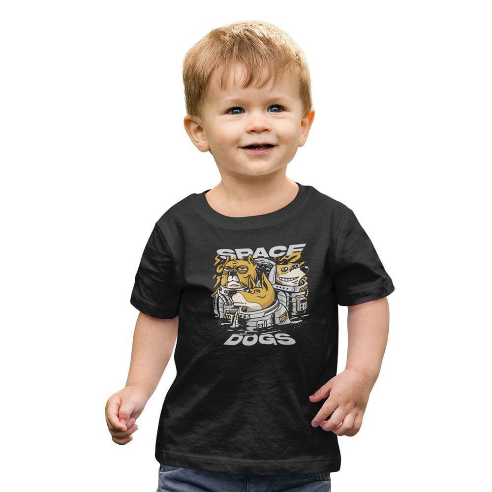 Camiseta Infantil Menino Menina Cachorros Espaço Astronautas