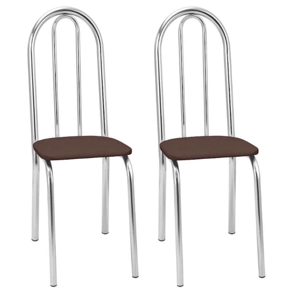 Kit 2 Cadeiras Cromadas Cc55 A101 Treparoni