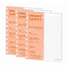 Kit 3 Refil Caderno Inteligente 120G 100 Folhas Pautado G