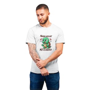 Camiseta Masculina Nada Veloz Só Furioso Tartaruga Engraçada