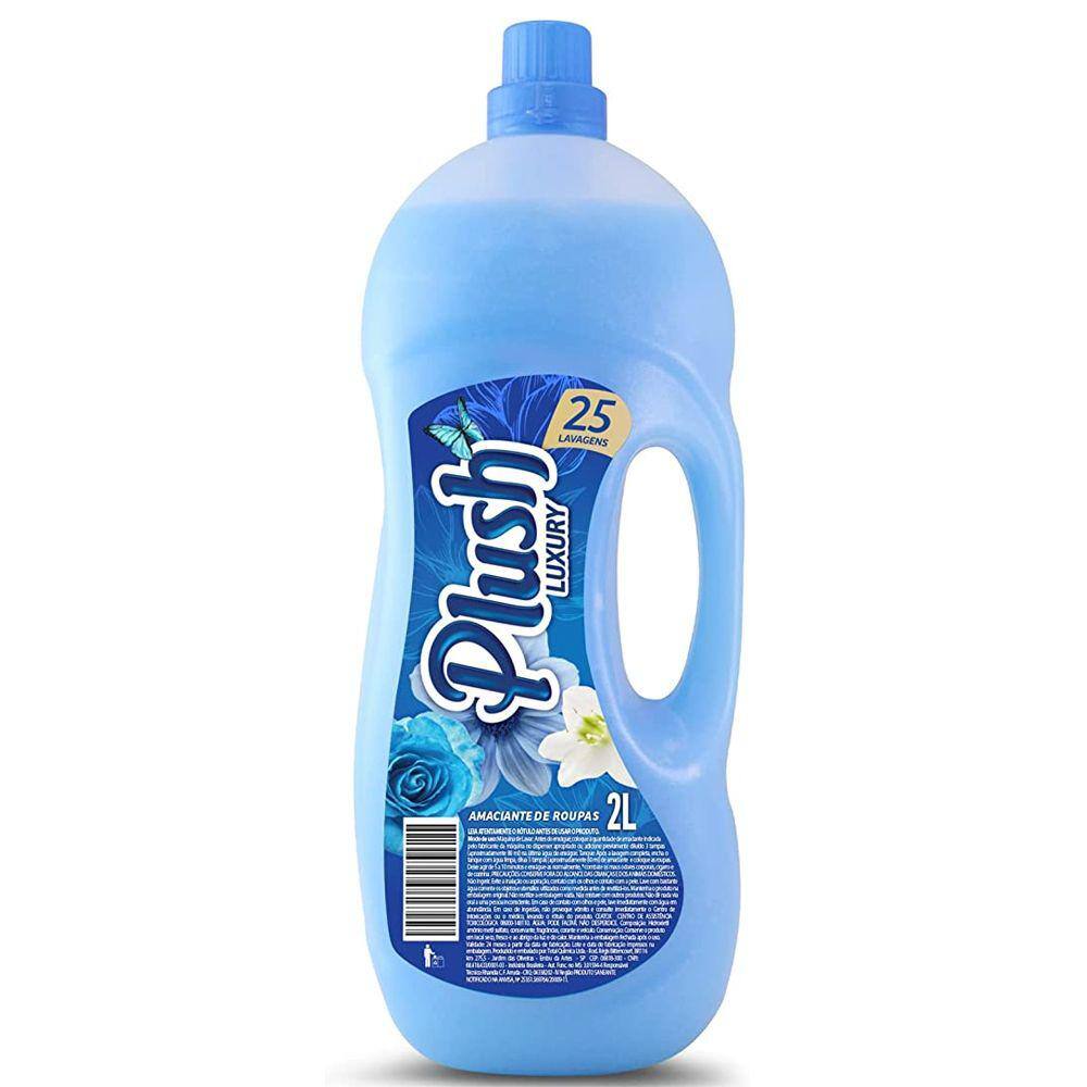 Amaciante de Roupas e Tecidos Plush Luxury  25 Lavagens - 2 Litros