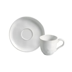 6 Xícaras de Café 120ml Stoneware Bio New White Porto Brasil