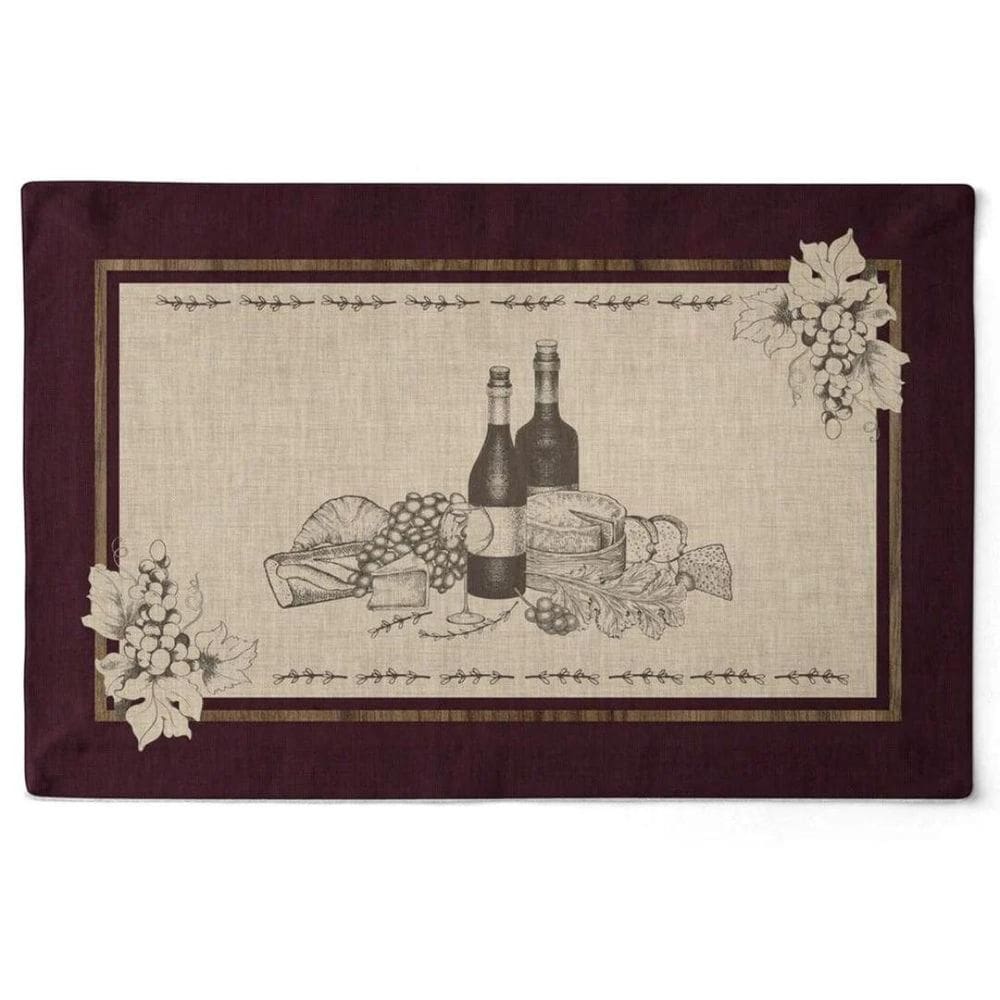 Jogo Americano Vinho 48X31,5Cm 2Und 531132 Belchior