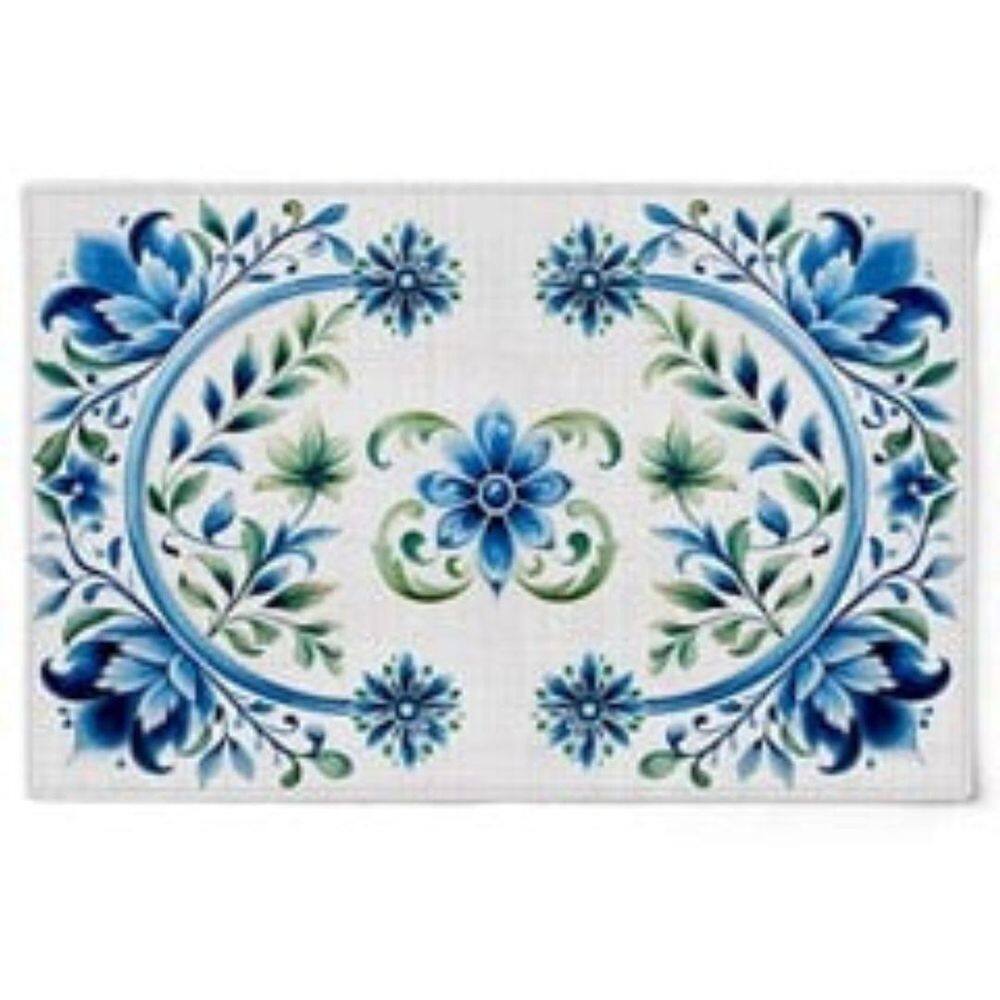 Jogo Americano Floral Blue 48X31,5Cm 2Und 531140 Belchior