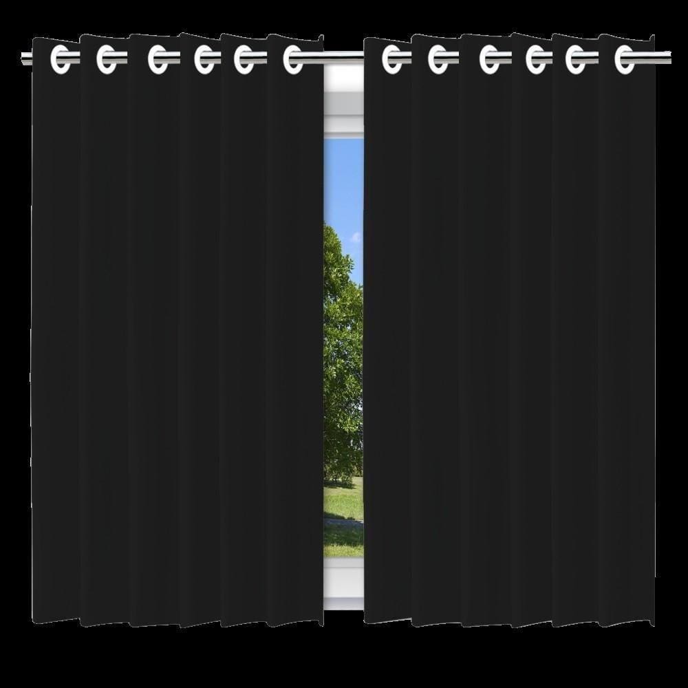 Cortina Blackout Preto Com Ilhos - 280X220Cm