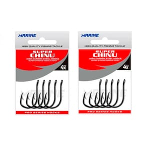 Kit Anzol Pesca Marine Sports Super Chinu Reforçado Nº 08 2 Cartelas 60 Unidades