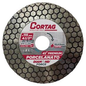 Disco Diamantado Para Chanfro 45 Premium 115Mm 62795 Cortag
