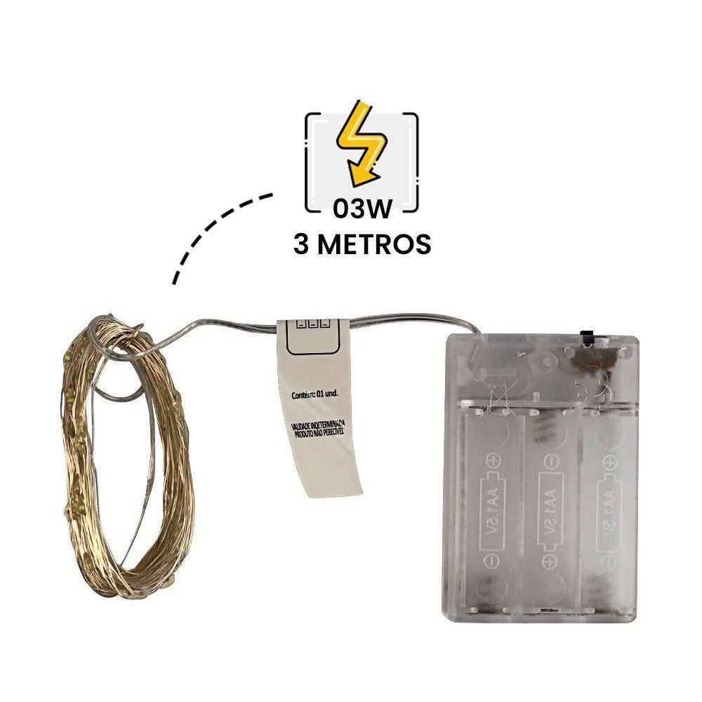 Fio De Fada Led Decoração Cordão De Luz 5M Branco