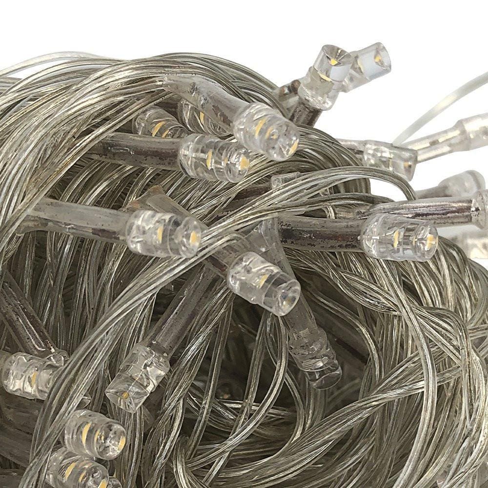 Pisca Pisca 100 Leds 9M 8 Funções 127V Branco Frio