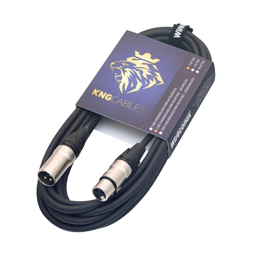 Cabo Para Microfone Balanceado Xlr Xlr 5 Metros Mcb-05 Kng Wireconex [F108]
