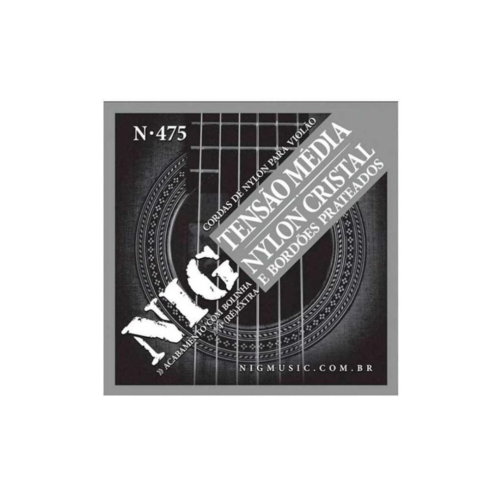 Encordoamento Violão Nylon-cristal/prateada Tensão Media Nig - 4ª Corda (ré) Extra - N475 [F108]