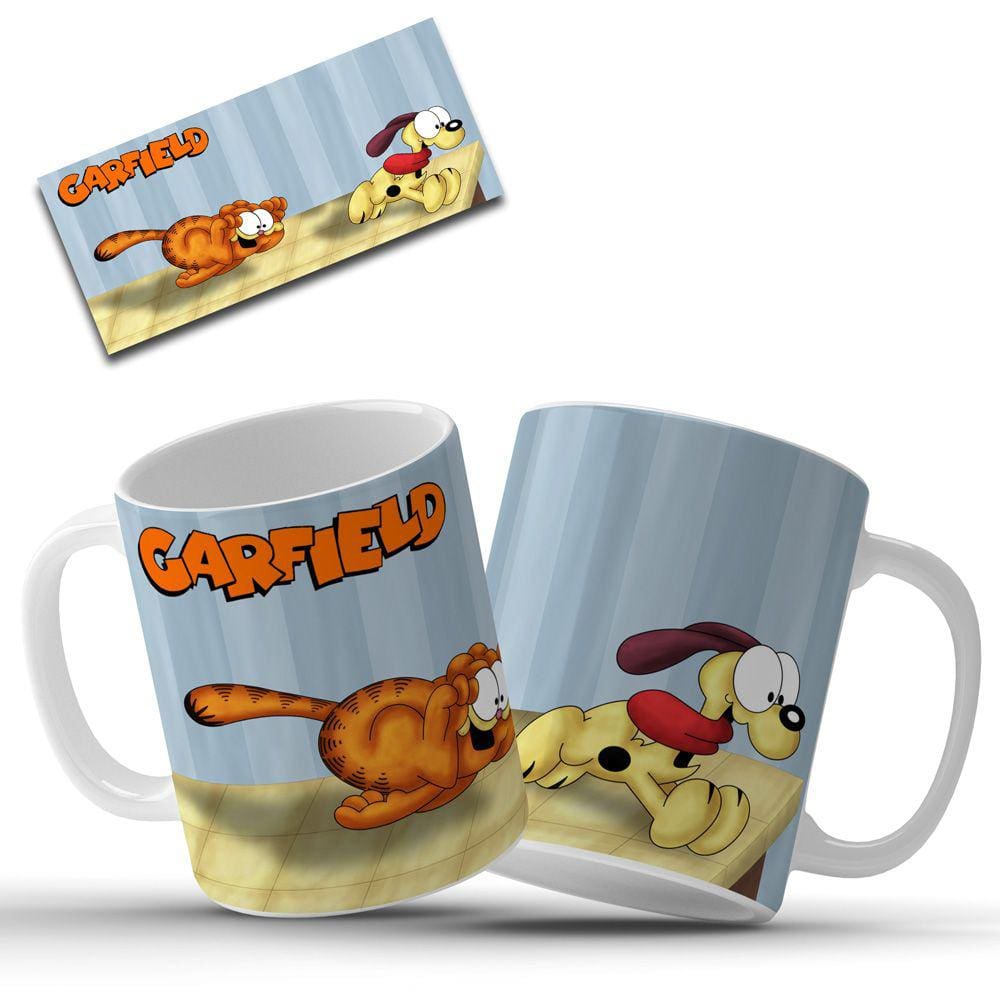 Caneca Personalizada Do Garfield Cerâmica 325ml