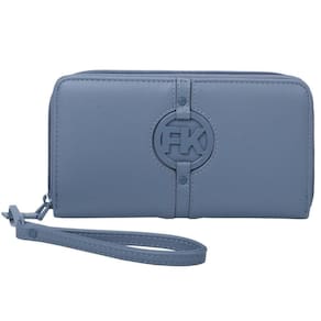 Carteira Zíper Alça De Mão Fellipe Krein Ss23 Matching Azul