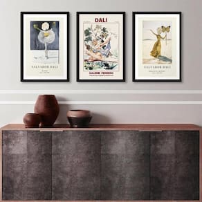 Kit 3 Quadros Posters Salvador Dali 33X24Cm