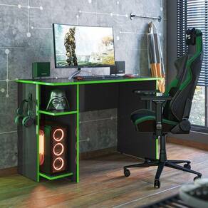 Mesa Computador Gamer 3875 Com Suporte Fone de Ouvido - QMOVI