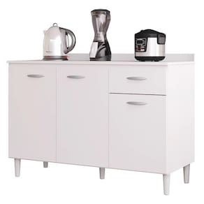 Balcão de Cozinha Sem Tampo 3 Portas 1 Gaveta 120cm - Poquema