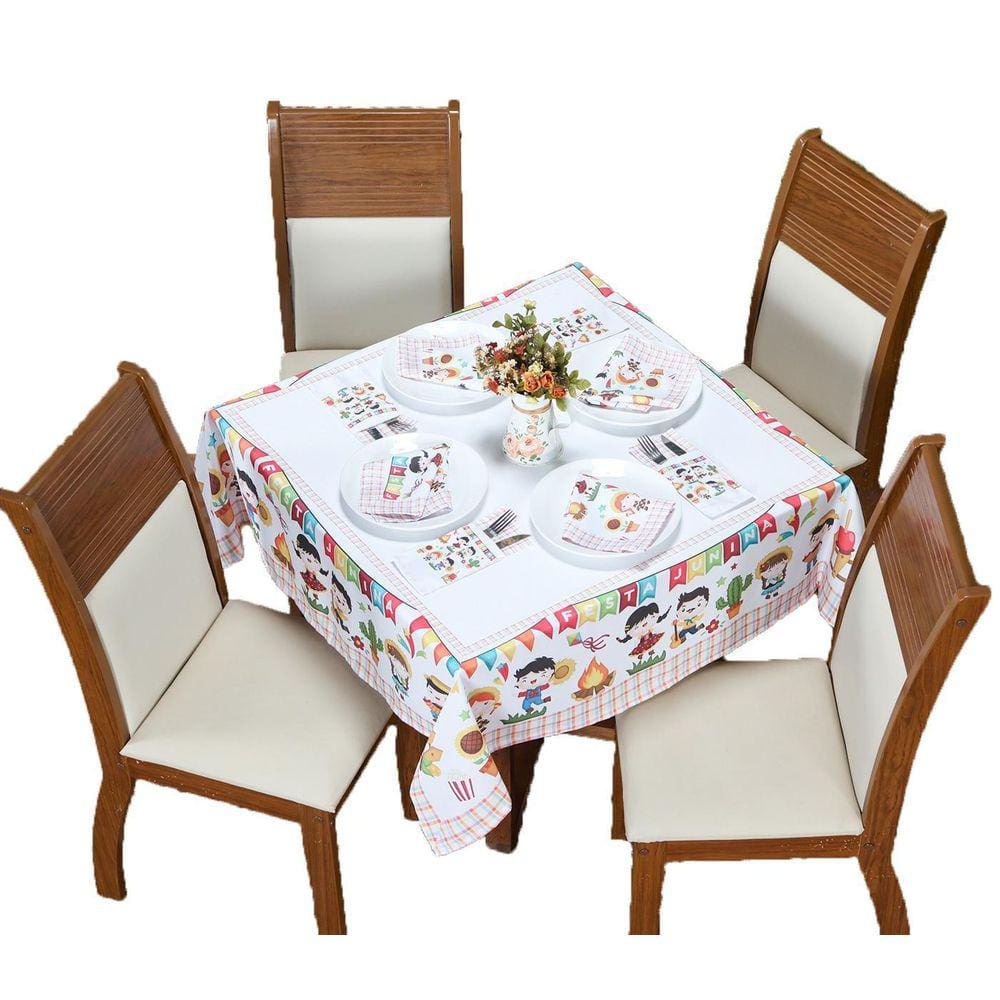 Jogo Para Mesa Posta Decorativo 9 Peças Festa Junina