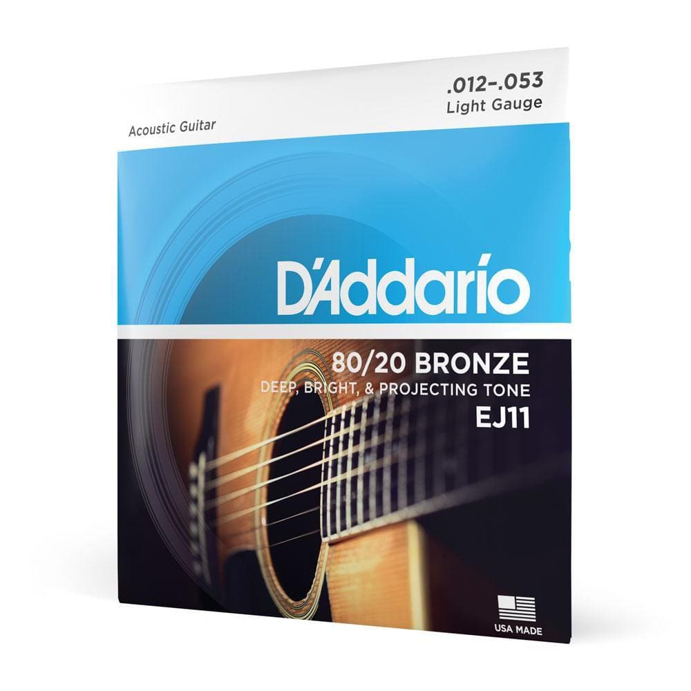 Encordoamento Violão Aço 12-53 D Addario 80/20 Bronze EJ11 [F035]