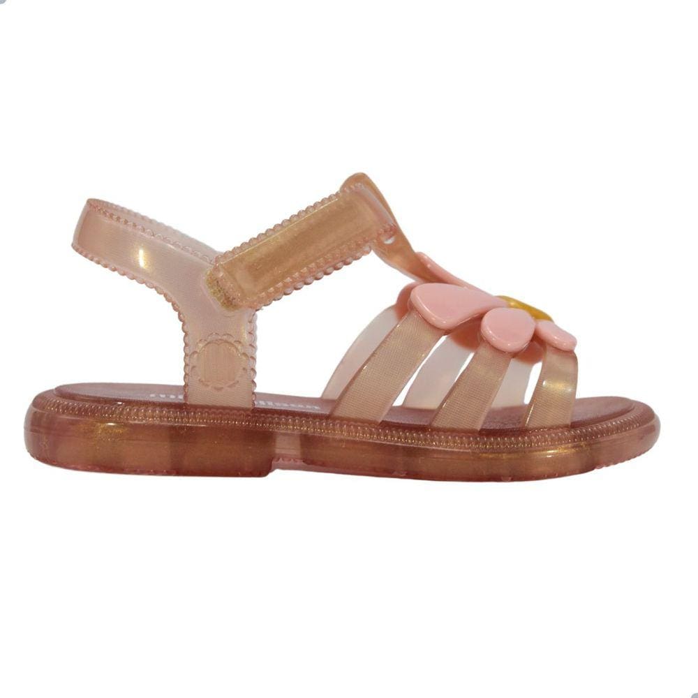 Sandalia Mini Melissa Hip Bloomy Baby Marrom