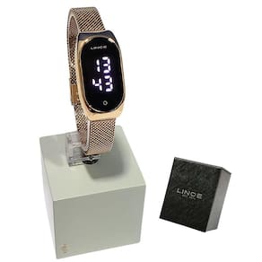 Relógio Lince Feminino Digital Led Rosé LDR4642L PXRX