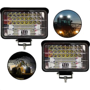 Par de Farol de Milha Auxiliar 48 LEDs Extra Forte 144w 12/24v LE-6731 Caminhão Trator