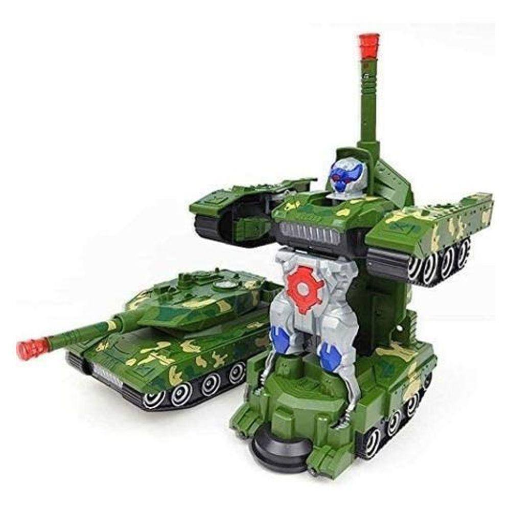 Carro Tanque De Guerra Que Vira Robô - Brinquedo Infantil
