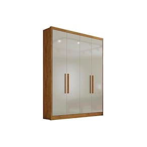 Guarda Roupa Casal 4 Portas E 3 Gavetas Moderni Plus Freijó/Fendioff - Novo Horizonte