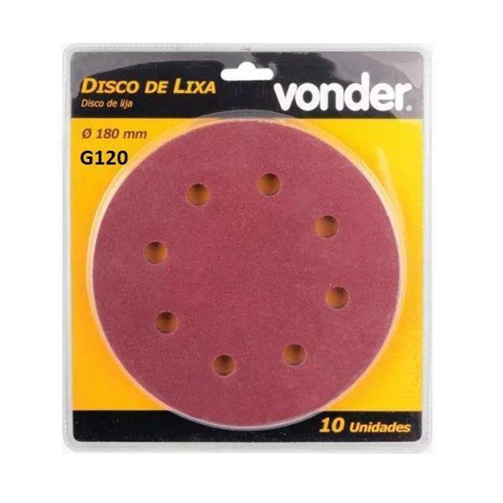 Disco De Lixa 180Mm Grão 120 Vonder