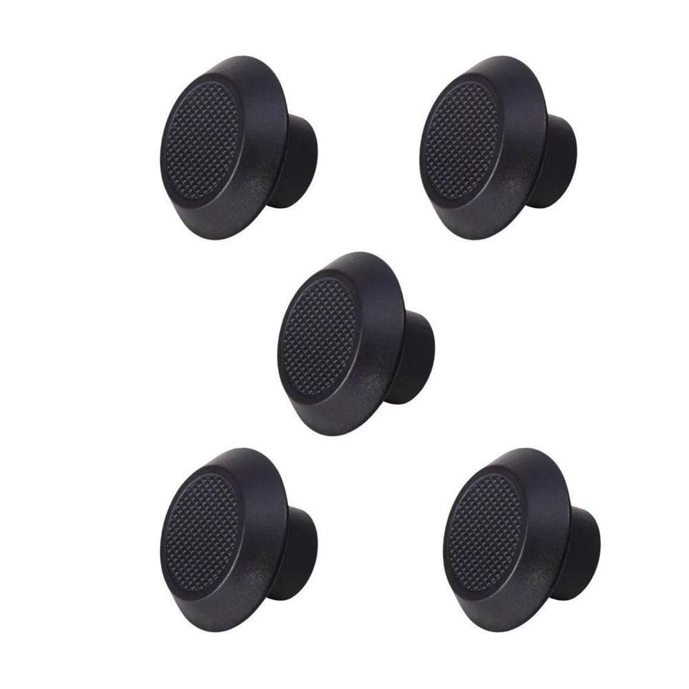 Kit 5 Puxador Para Moveis Ponto Disk P Preto Fosco Zen