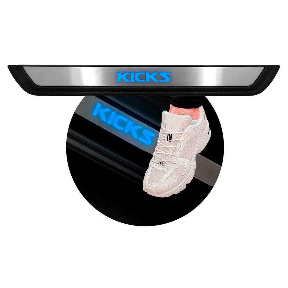 Jogo Soleira com LED Kicks 2017 Em Diante Aço Escovado