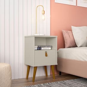 Mesa De Cabeceira Com Gaveta Ilhéus Off White G77