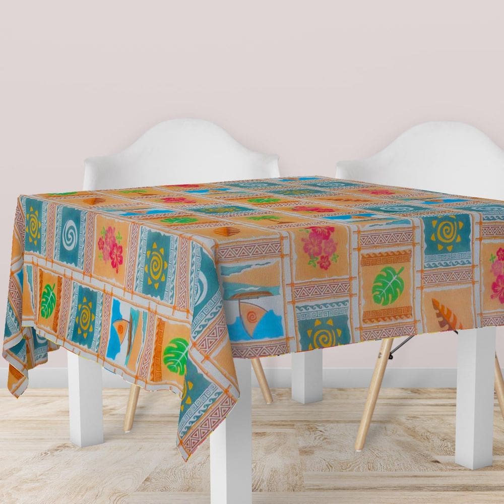 1 Toalha Mesa TNT Festa Estampado Praia 140X140