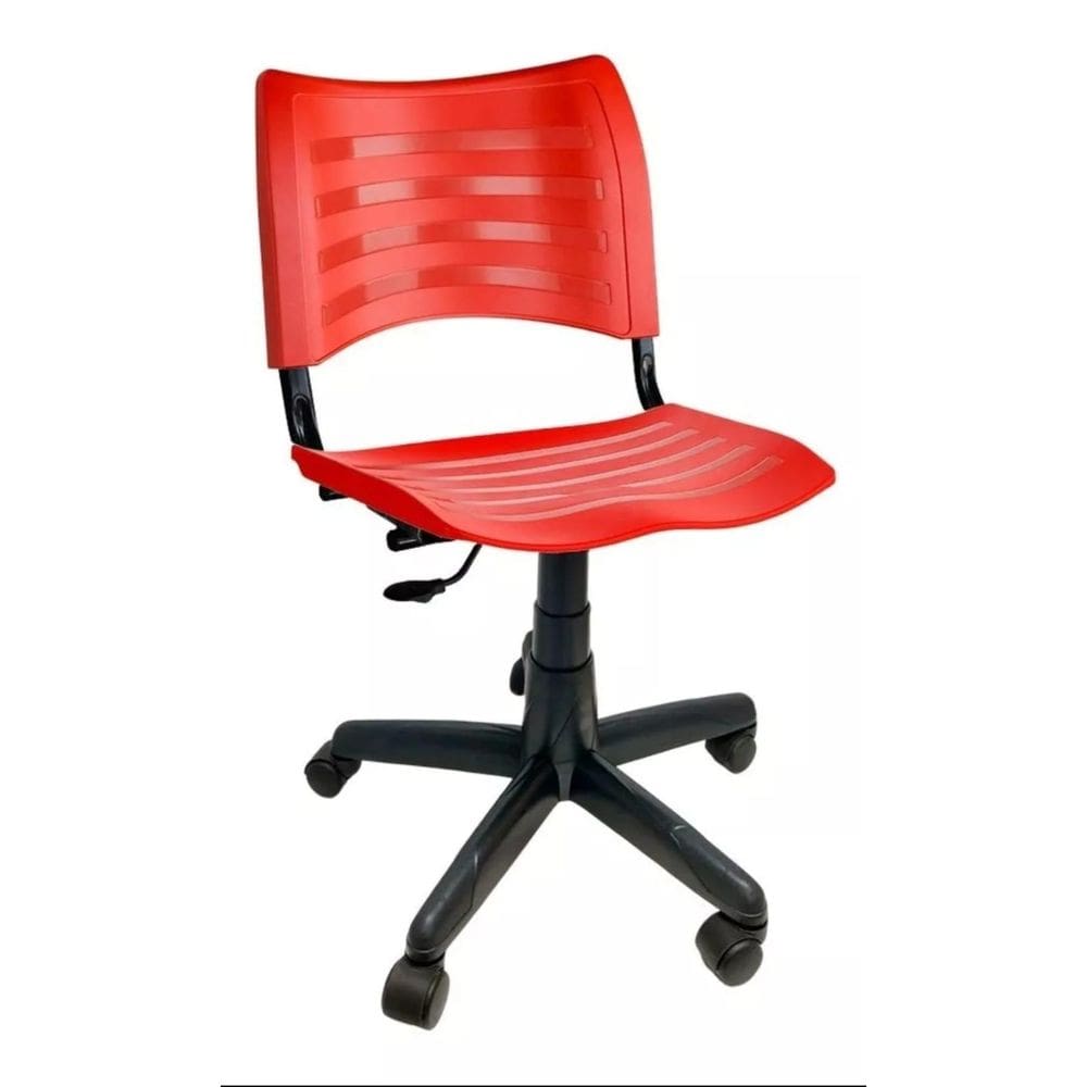 Cadeira Iso Giratoria Desmontável Regulagem Altura Vermelha