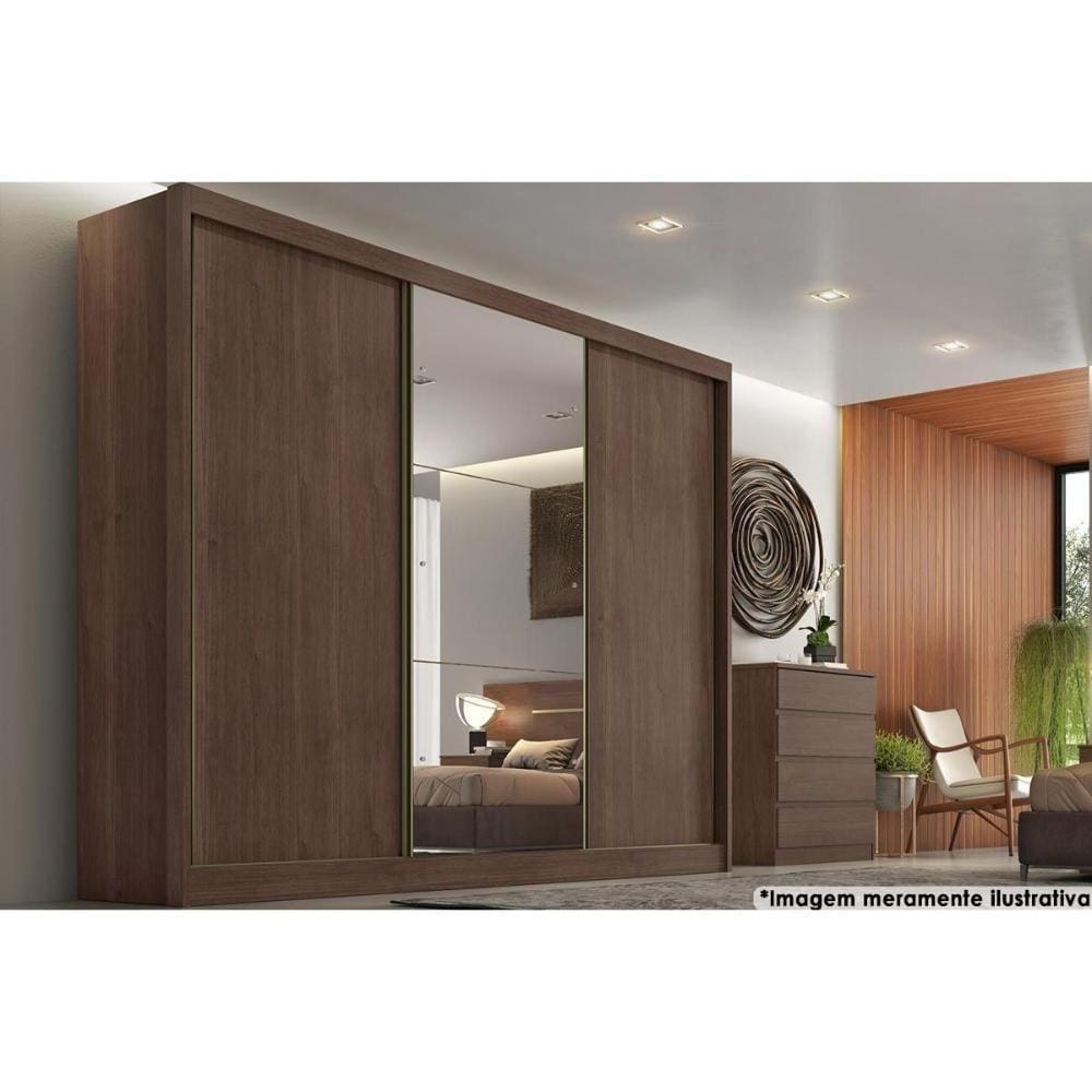 Guarda Roupa 3 Portas E 6 Gavetas Sollo Plus Freijó-Fendioff - Novo Horizonte