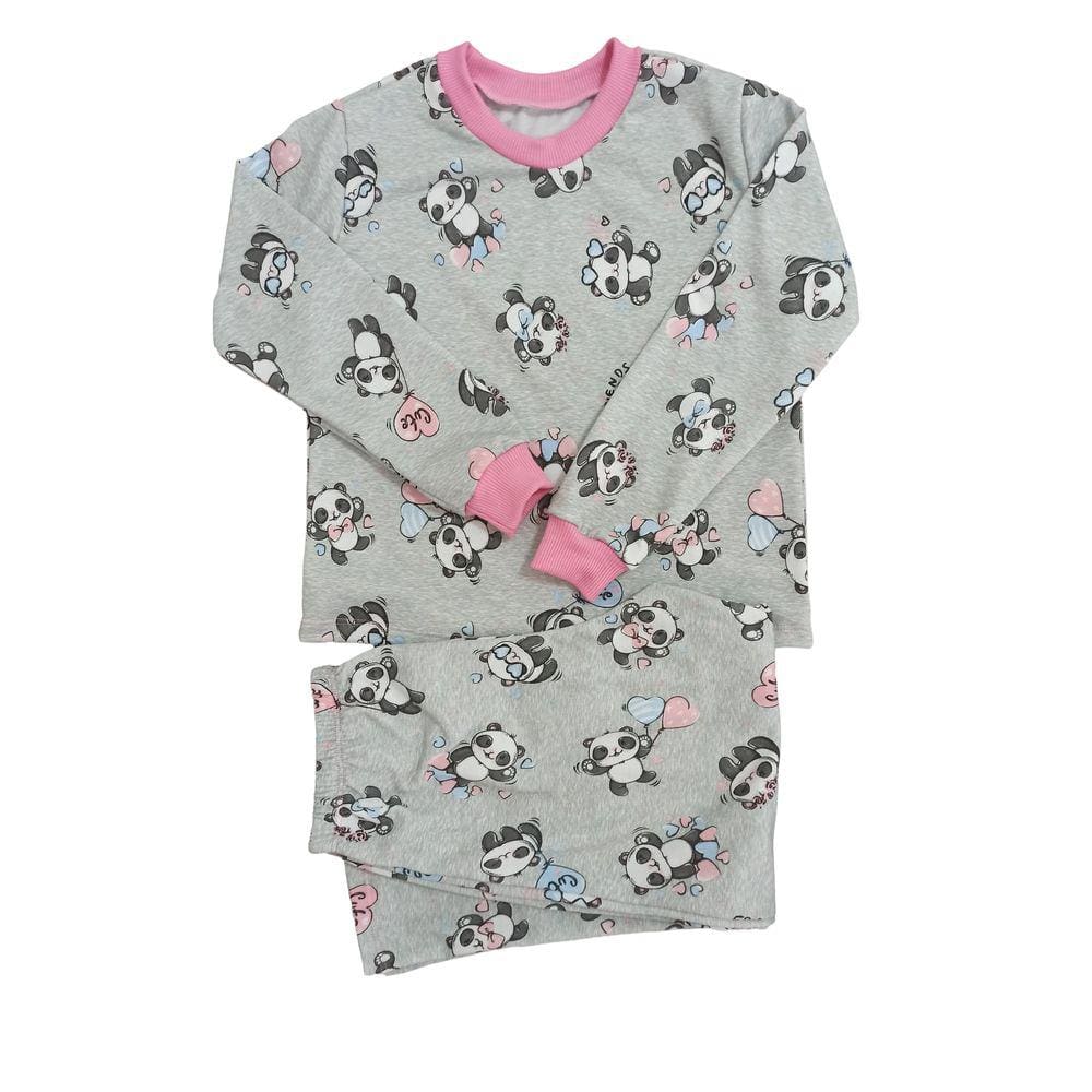 Pijama juvenil manga longa feminino de inverno quentinho moletinho flanelado por dentro 14 a 16 anos