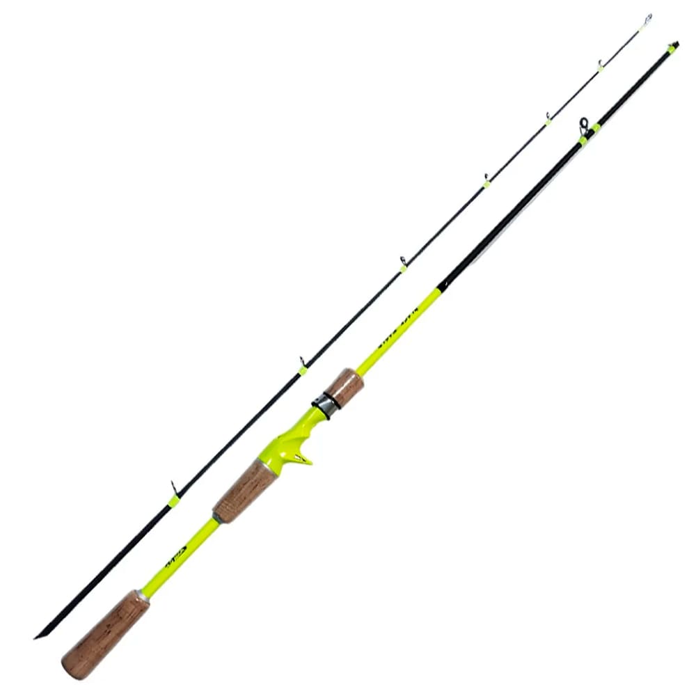 Vara Black Eagle Para Pesca 6-10LBS Média Molinete Bi-partido 5.6 Pés Inteiriça