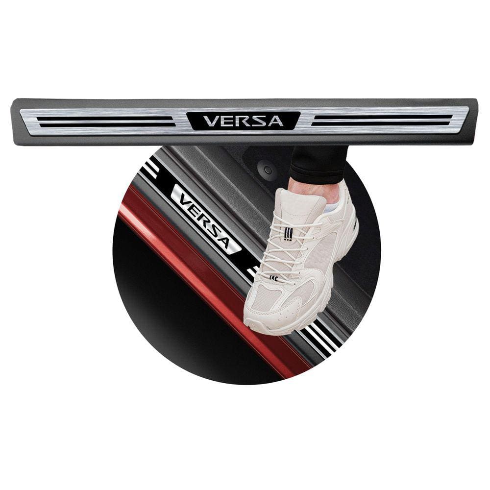 Jogo Soleira Premium Elegance Versa 2021 - 4 Portas ( Vinil + Resinada 8 Peças )