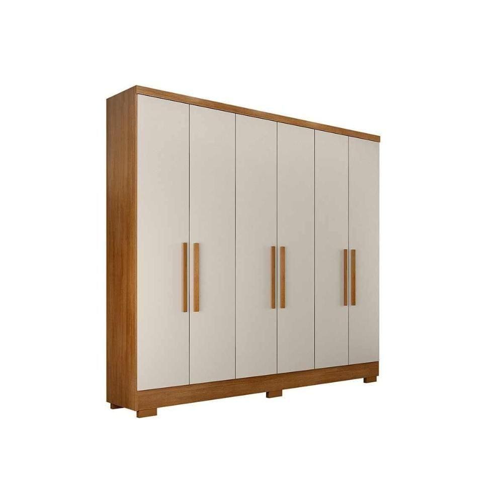 Guarda Roupa Casal 6 Portas E 4 Gavetas C/Pés Milly Freijó/Fendioff - Novo Horizonte